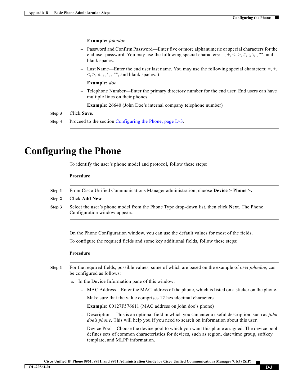 Configuring the phone | Cisco 9971 User Manual | Page 3 / 8