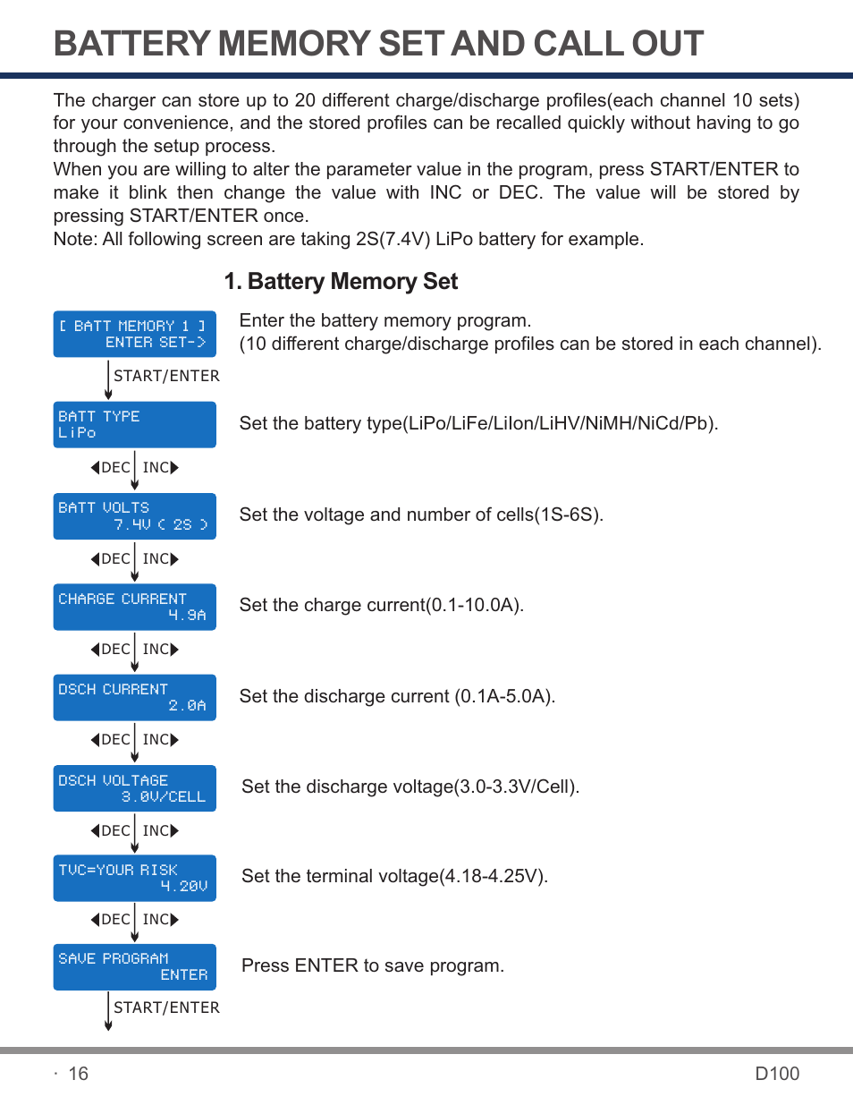 页 18 | SkyRC D100 Charger User Manual | Page 18 / 30