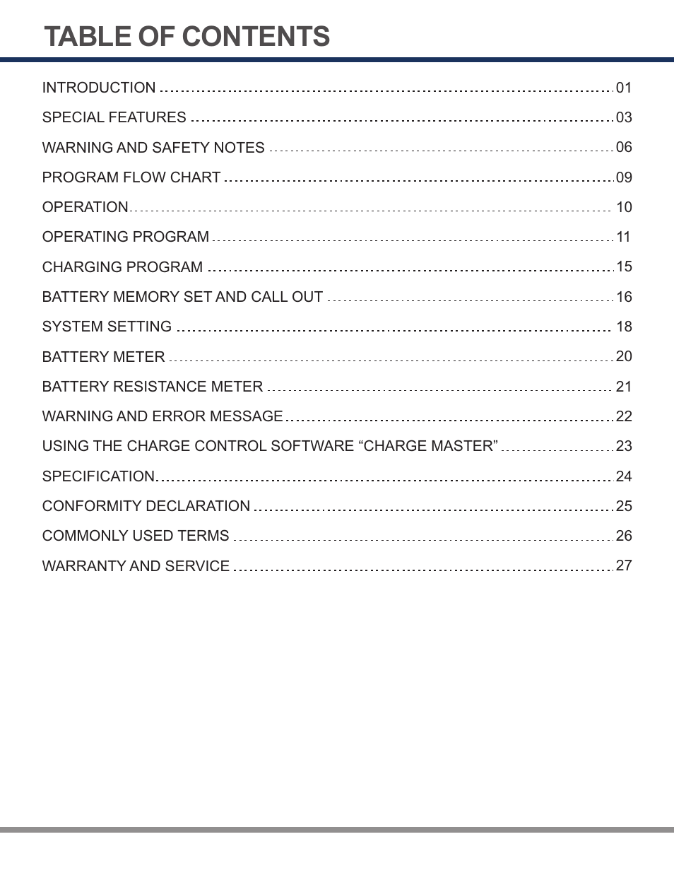 SkyRC D100 Charger User Manual | Page 2 / 30