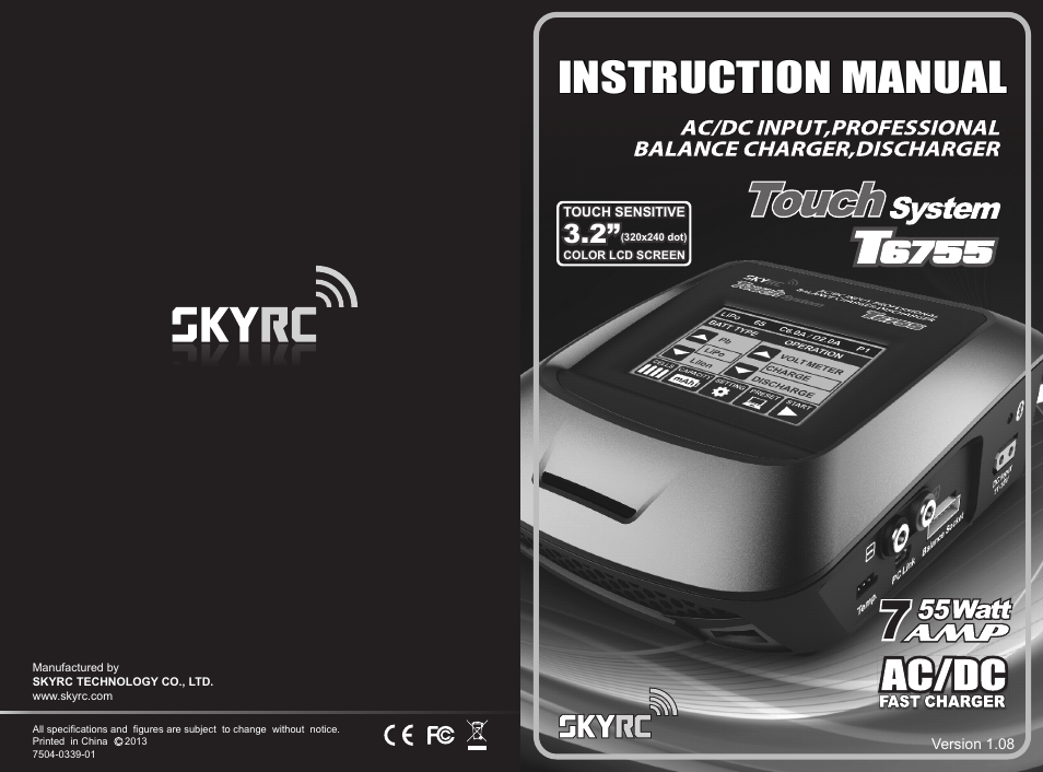 SkyRC T6755 Charger User Manual | 12 pages