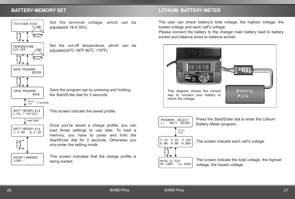 页 15, Lithium battery meter | SkyRC 6x80+ Blue Version Charger User Manual | Page 15 / 22