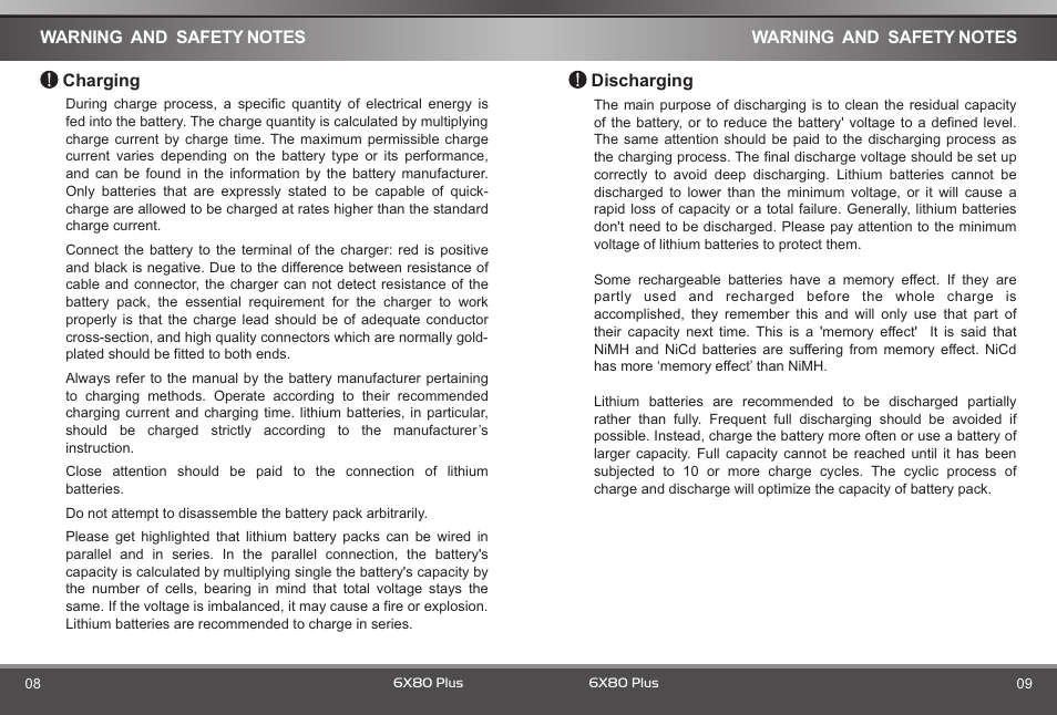 SkyRC 6x80+ Blue Version Charger User Manual | Page 6 / 22