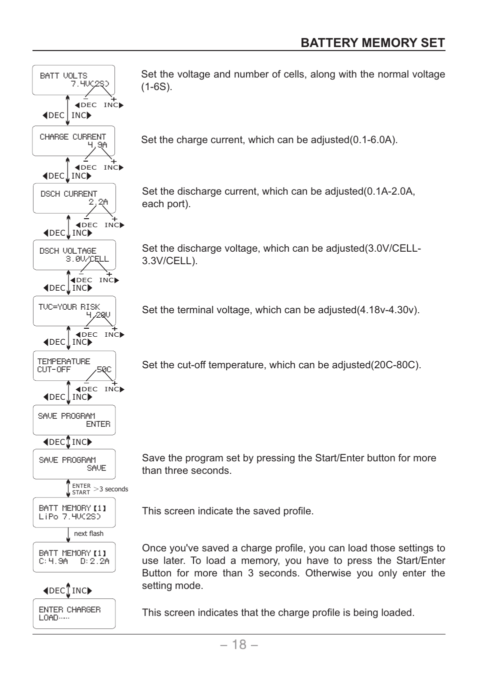 页 19, This screen indicate the saved profile | SkyRC Quattro B6AC User Manual | Page 19 / 28