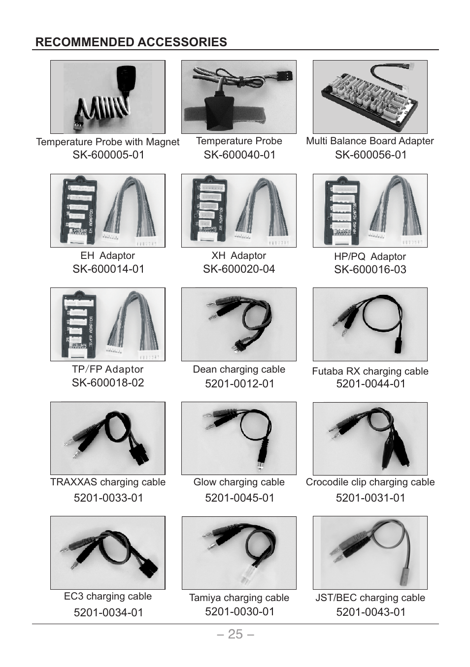 页 26, Recommended accessories | SkyRC Quattro B6AC User Manual | Page 26 / 28