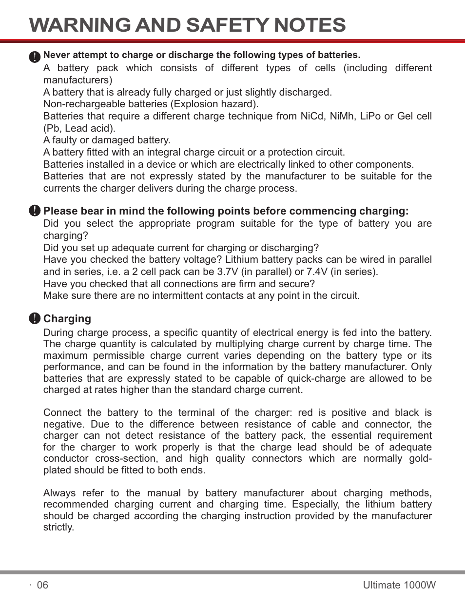 SkyRC SKYRC1000W Charger User Manual | Page 8 / 32