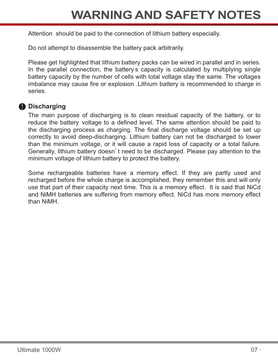 SkyRC SKYRC1000W Charger User Manual | Page 9 / 32