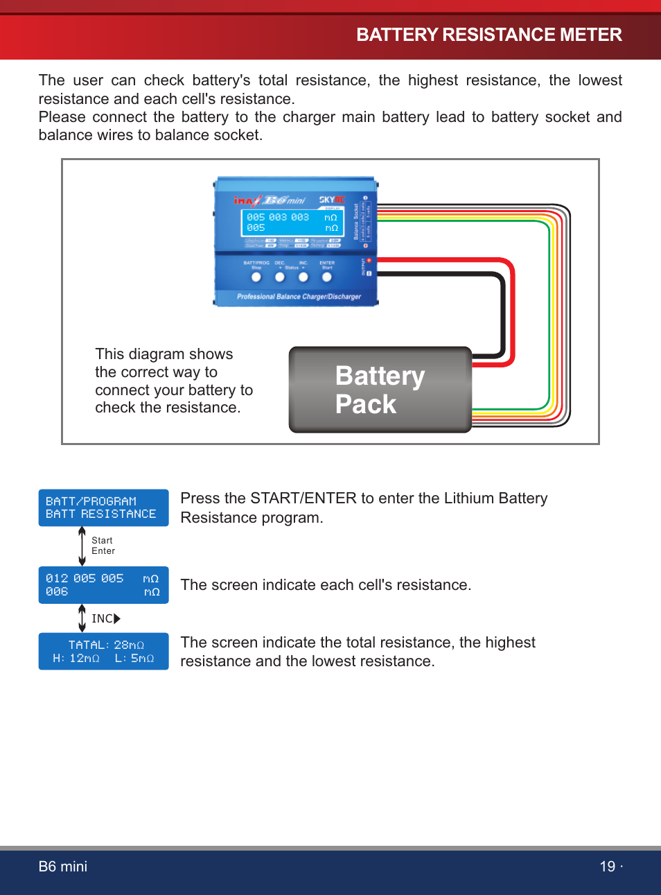 页 21, Battery pack | SkyRC iMAX B6 Mini Charger User Manual | Page 21 / 28