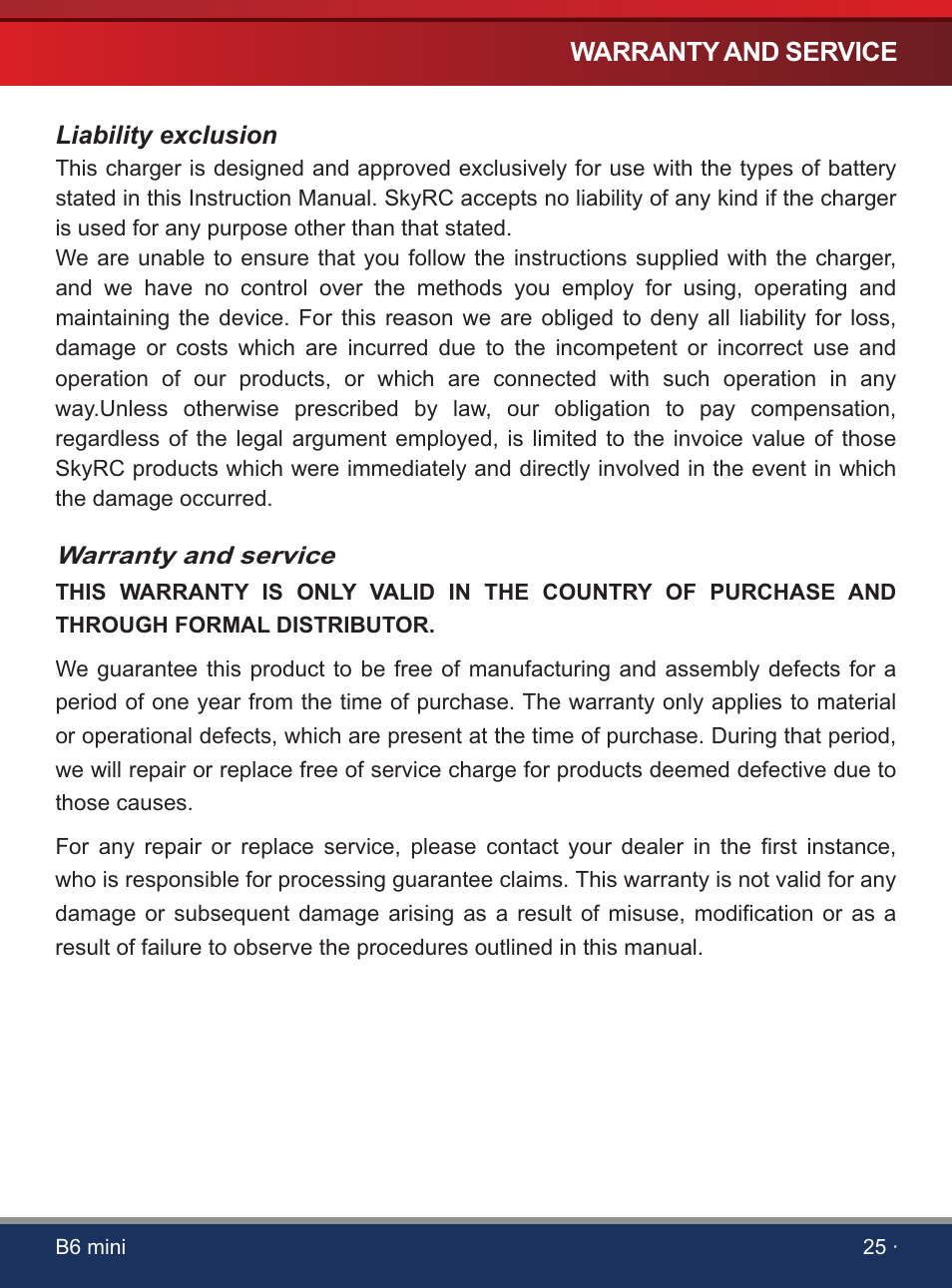 页 27 | SkyRC iMAX B6 Mini Charger User Manual | Page 27 / 28