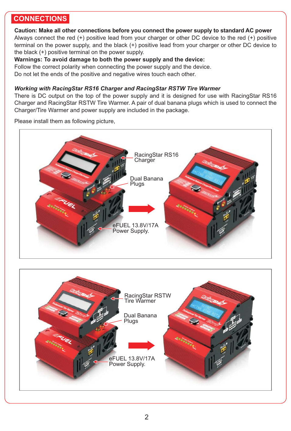 Connections | SkyRC eFuel 230W/17A Power Supply User Manual | Page 2 / 6