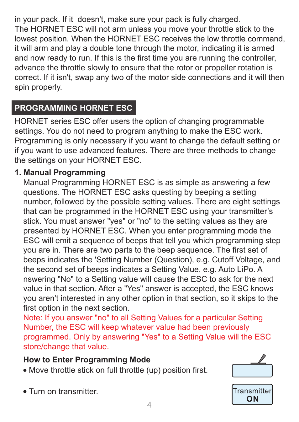 SkyRC Hornet 60A ESC for Air User Manual | Page 4 / 10