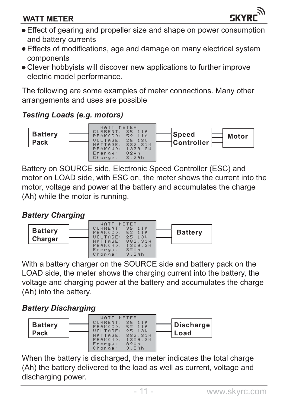 SkyRC Multimeter User Manual | Page 11 / 16