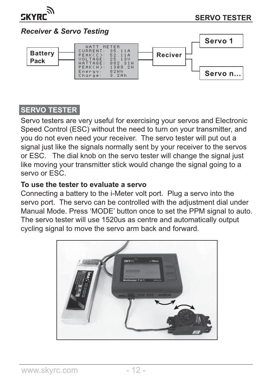 SkyRC Multimeter User Manual | Page 12 / 16