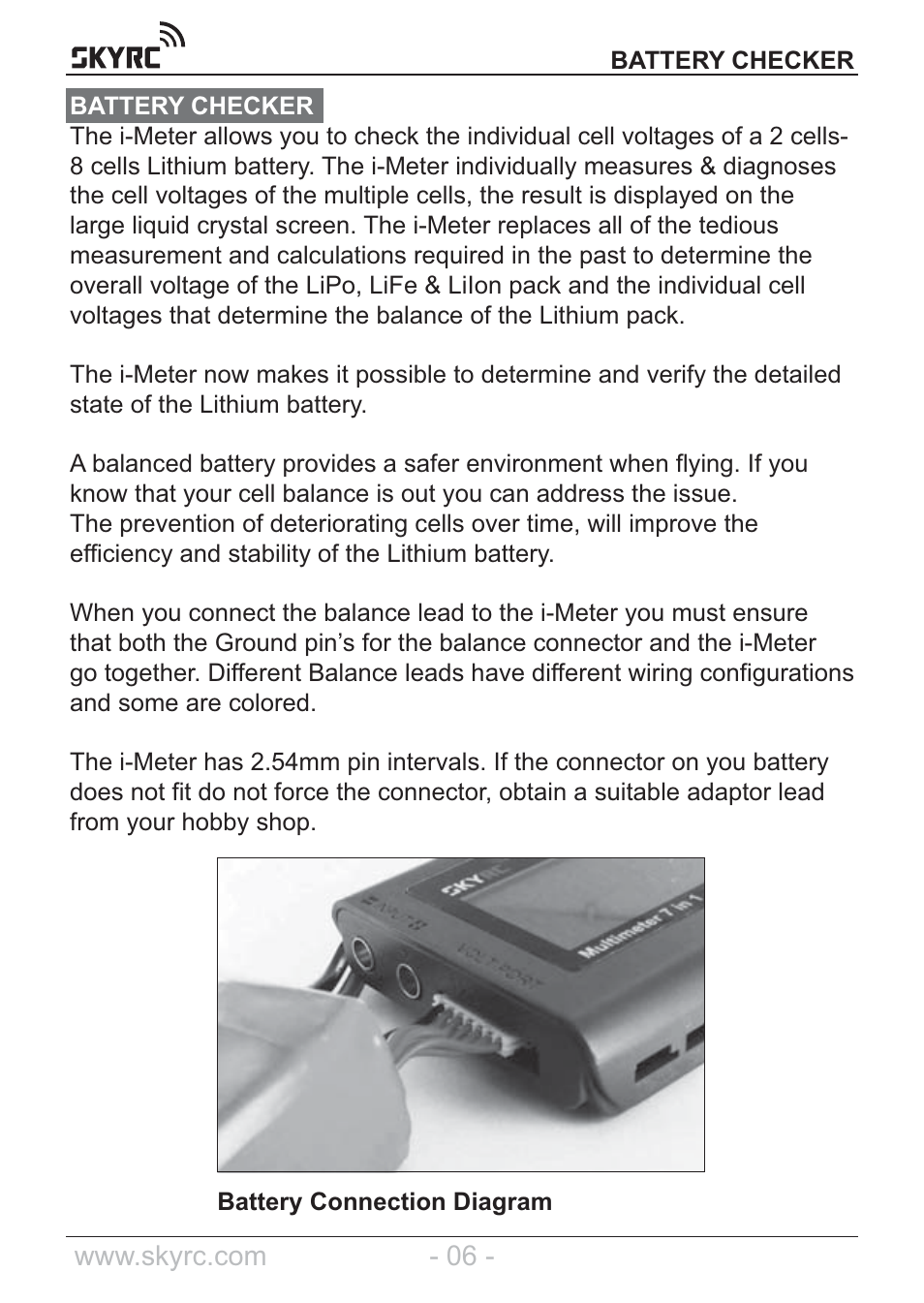 SkyRC Multimeter User Manual | Page 6 / 16