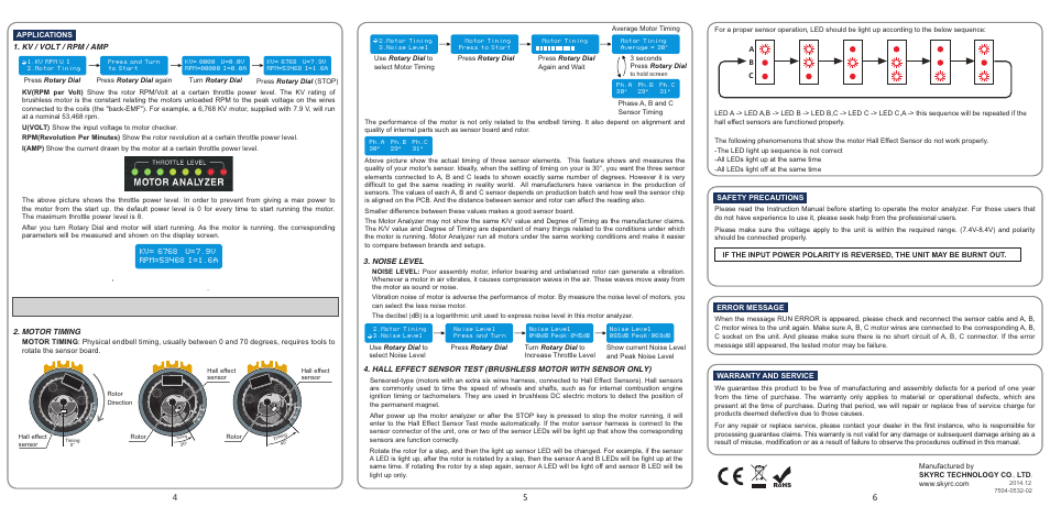 SkyRC BL Motor Analyzer User Manual | Page 2 / 2