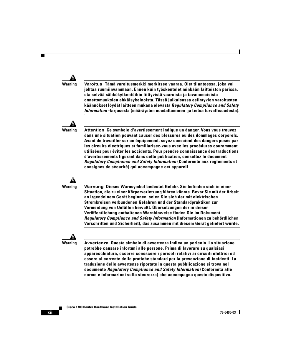 Cisco 1700 User Manual | Page 12 / 88