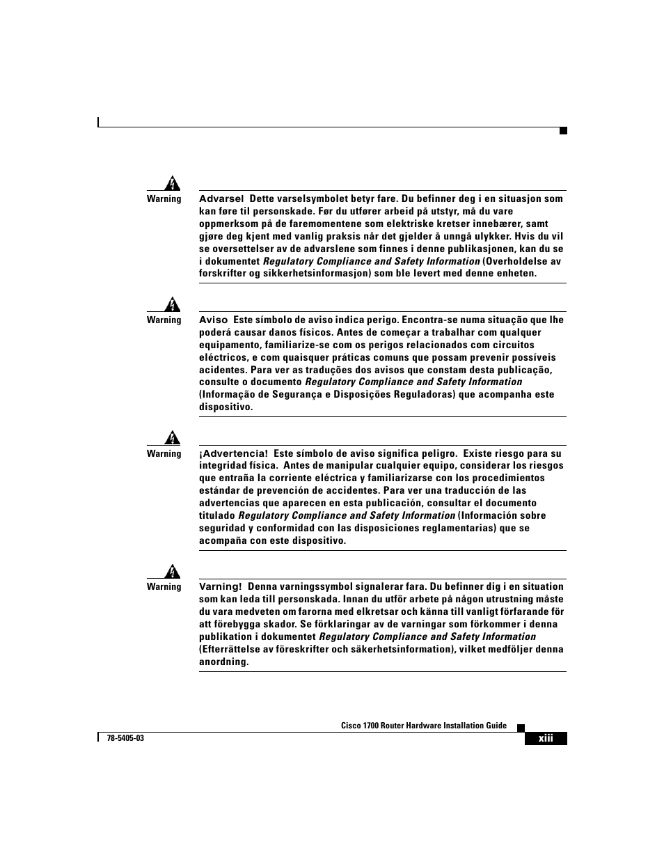 Cisco 1700 User Manual | Page 13 / 88