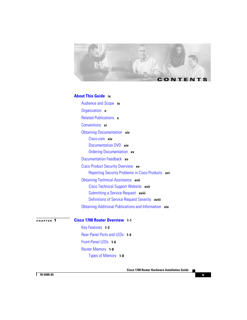 Cisco 1700 User Manual | Page 5 / 88