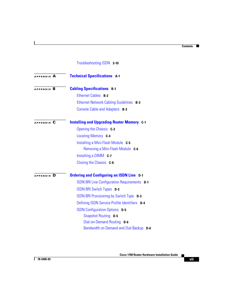 Cisco 1700 User Manual | Page 7 / 88