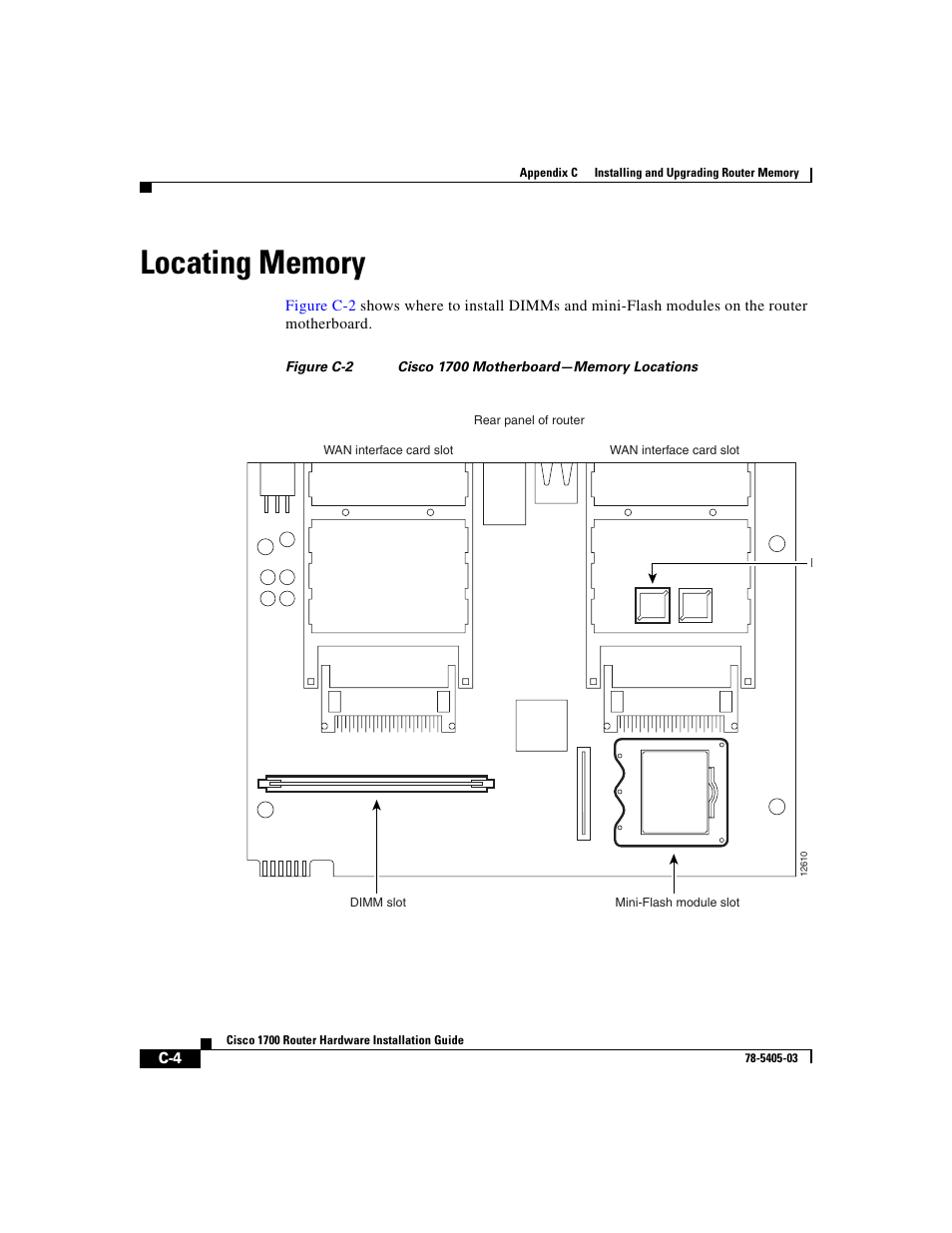 Locating memory | Cisco 1700 User Manual | Page 70 / 88