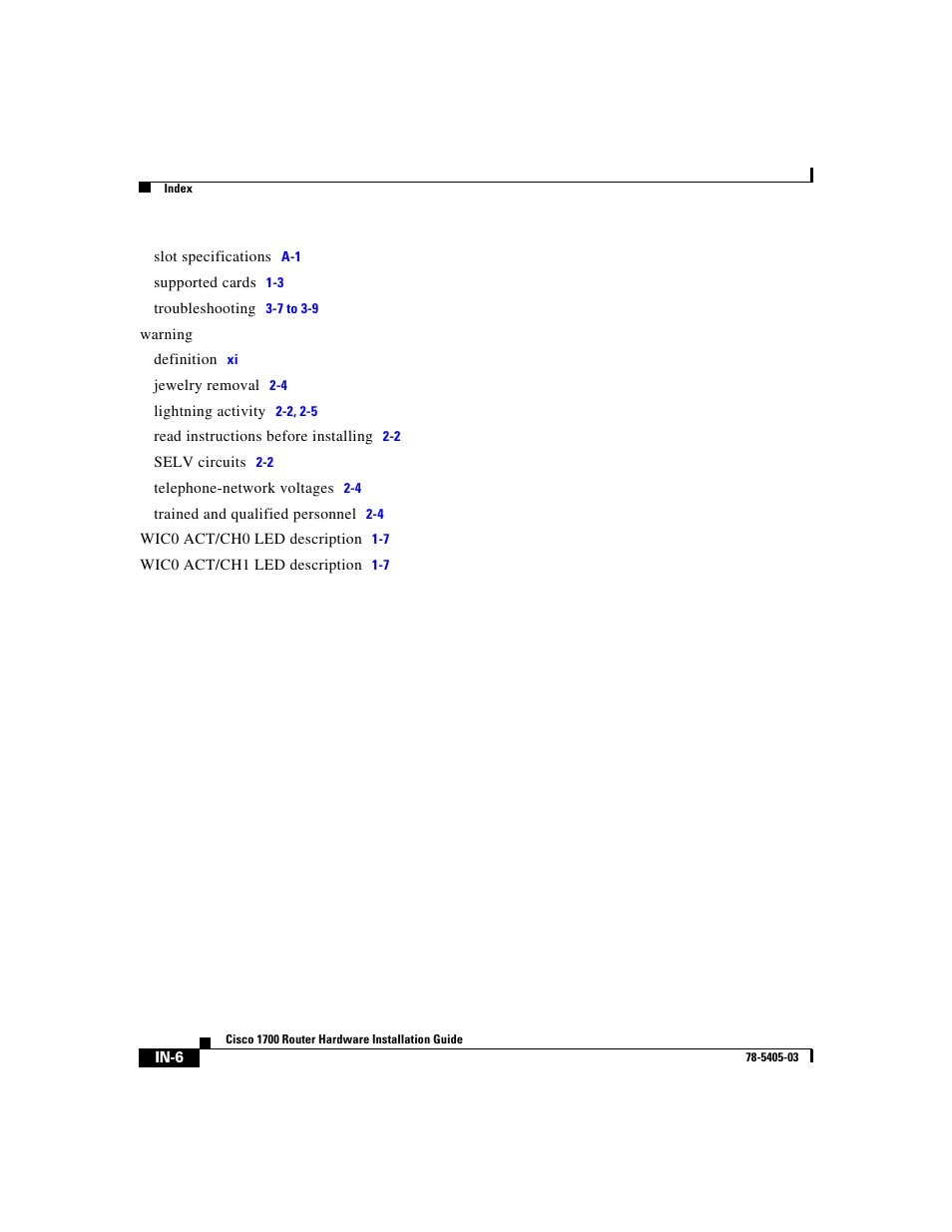 Cisco 1700 User Manual | Page 88 / 88