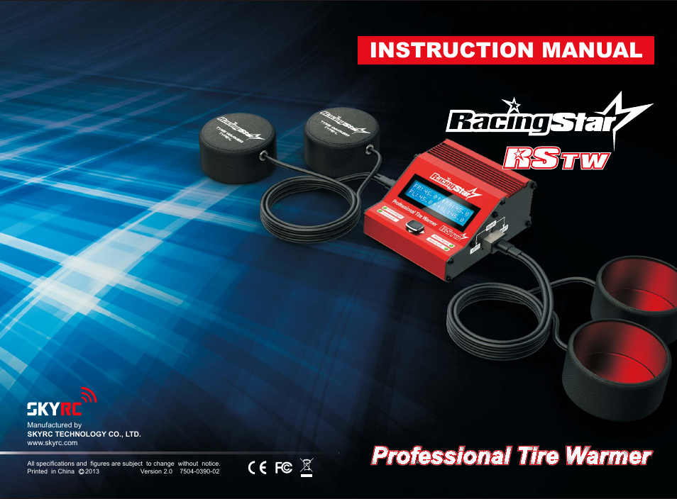 SkyRC Tire Warmer User Manual | 6 pages