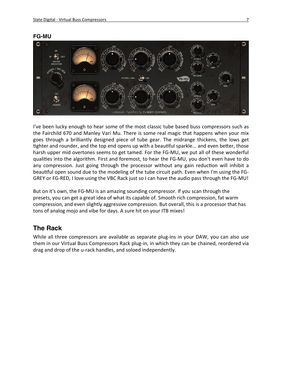 Slate Digital Virtual Buss Compressors User Manual | Page 7 / 18