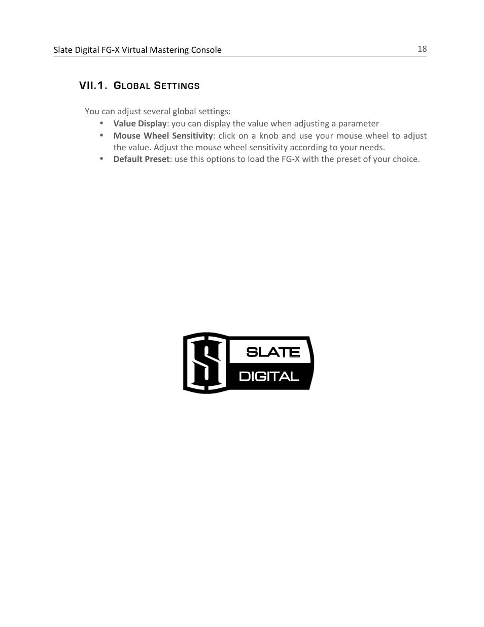 Slate Digital FG-X Virtual Mastering Processor User Manual | Page 18 / 21