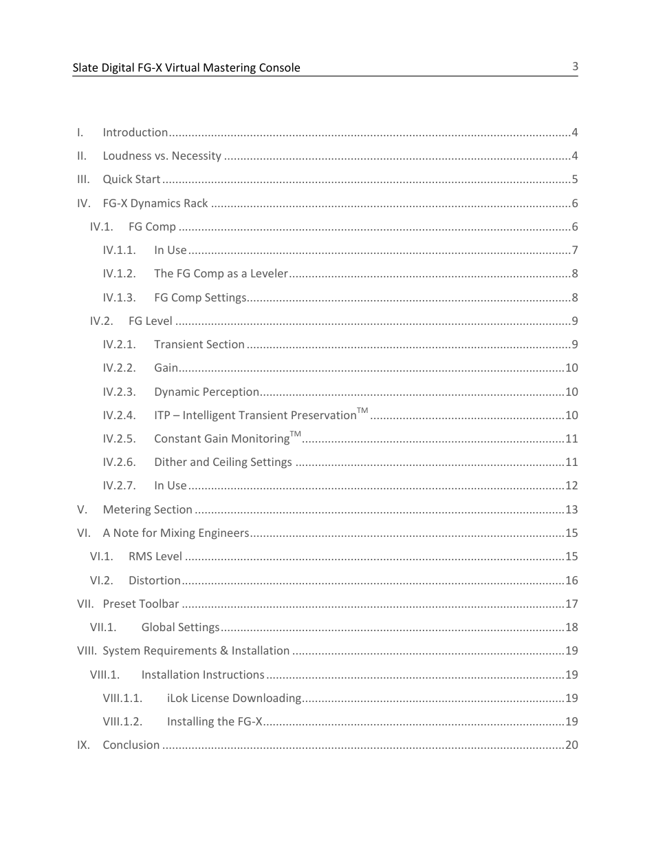 Slate Digital FG-X Virtual Mastering Processor User Manual | Page 3 / 21