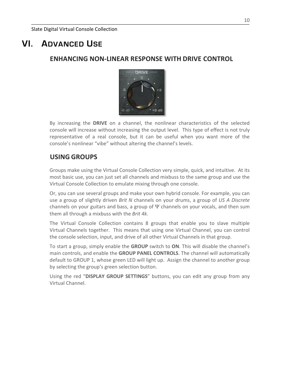 Vi. a | Slate Digital The Virtual Console Collection User Manual | Page 10 / 23
