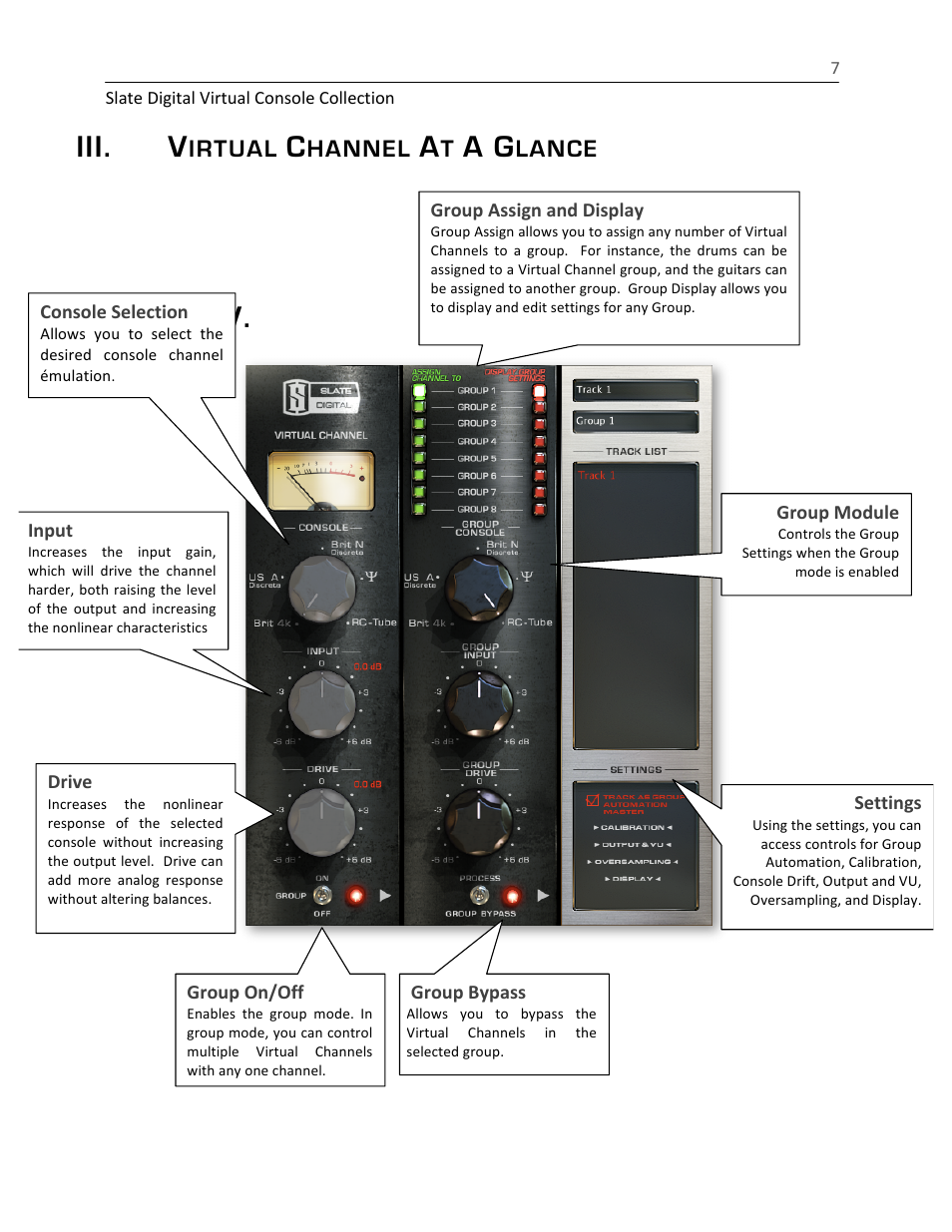 Iii. v, Irtual, Hannel | Lance | Slate Digital The Virtual Console Collection User Manual | Page 7 / 23