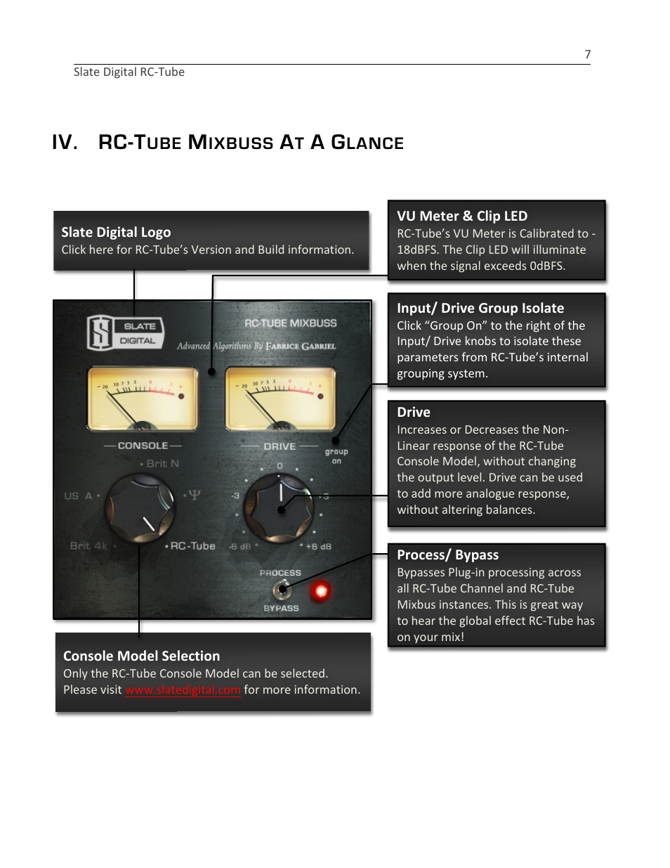 Iv. rc-t | Slate Digital RC-Tube User Manual | Page 7 / 12