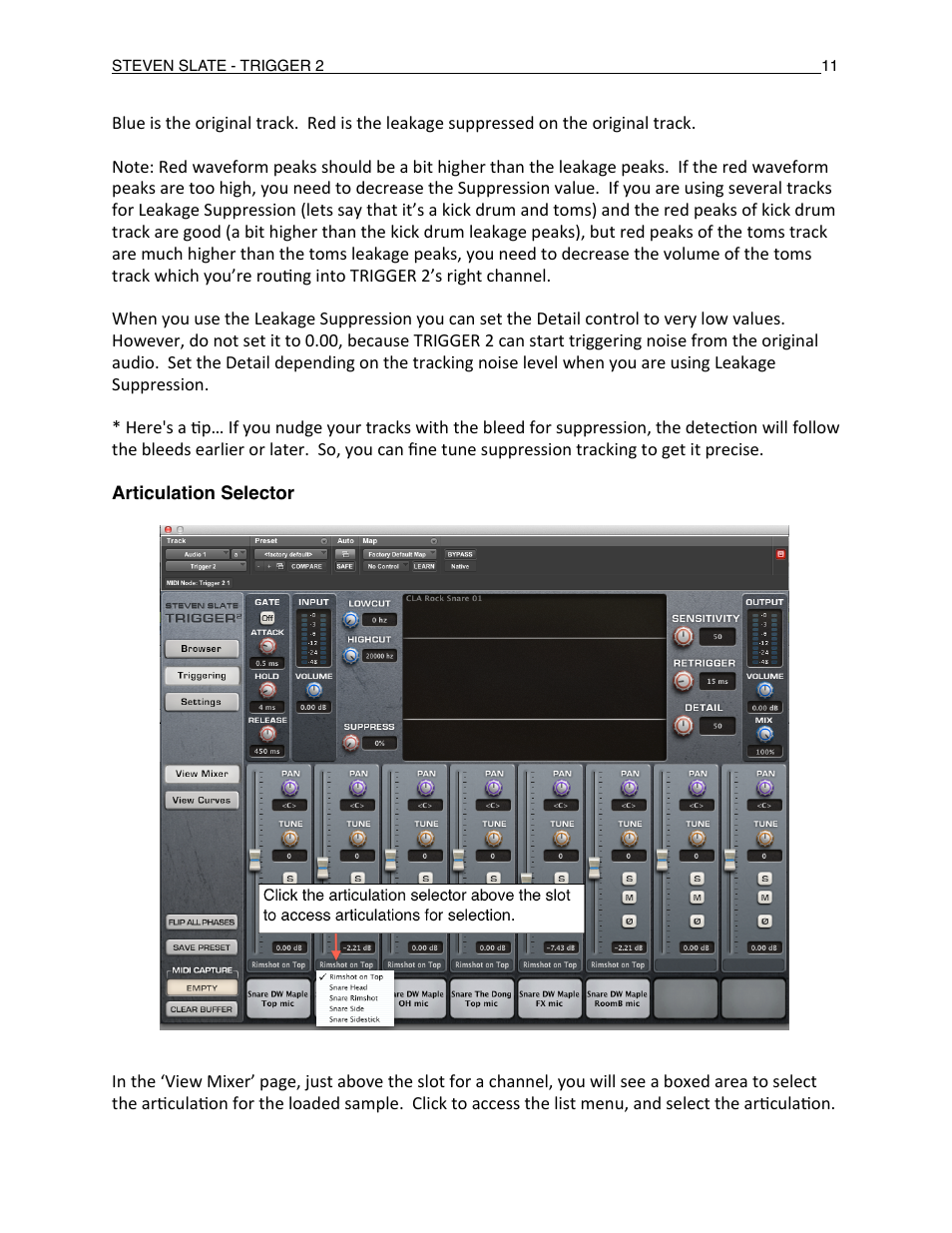 Slate Digital Trigger Advanced Drum Replacer User Manual | Page 11 / 19