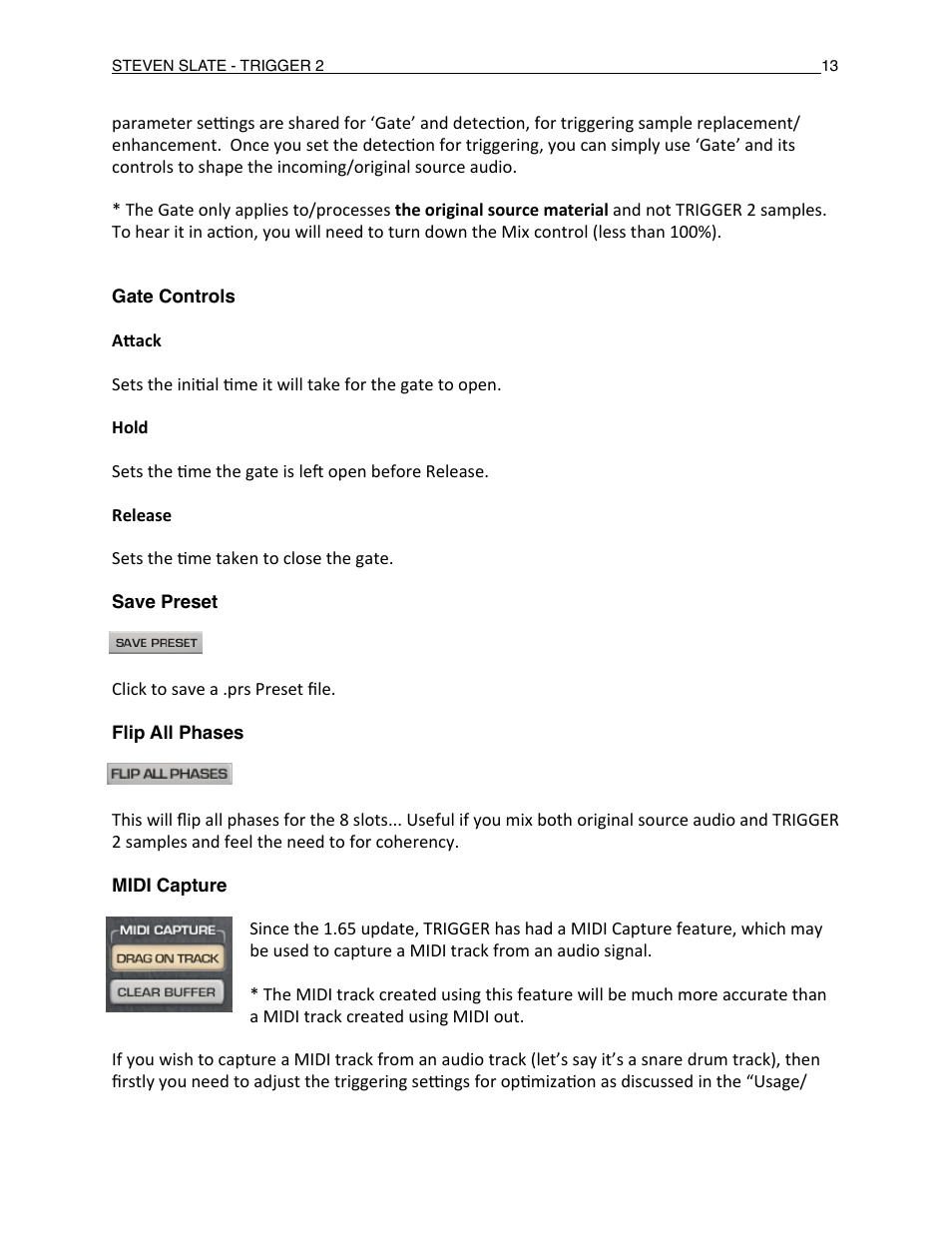 Slate Digital Trigger Advanced Drum Replacer User Manual | Page 13 / 19