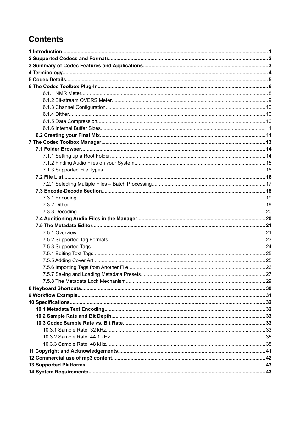 Sonnox Fraunhofer Codec Toolbox User Manual | Page 2 / 45
