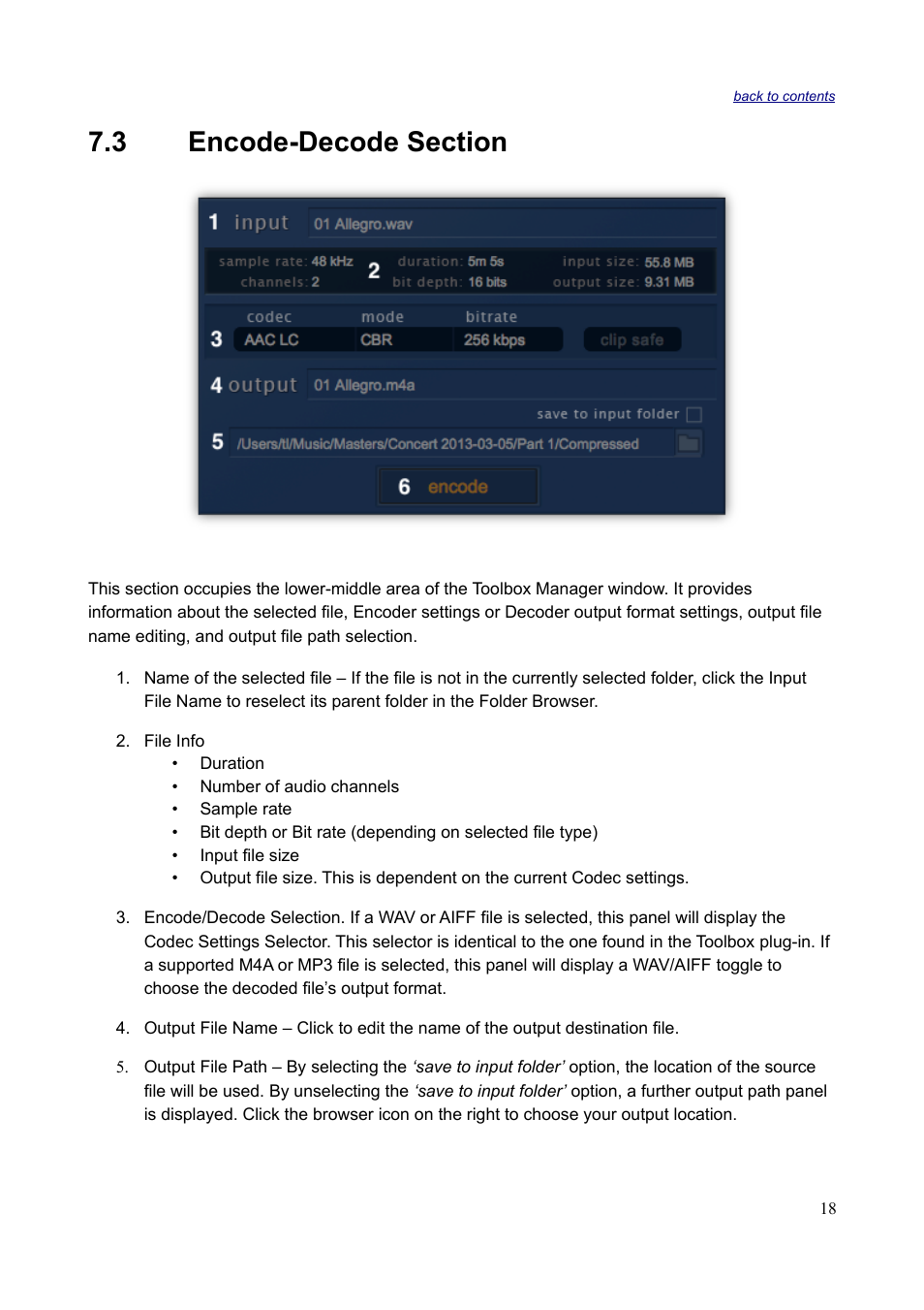 3 encode-decode section | Sonnox Fraunhofer Codec Toolbox User Manual | Page 20 / 45