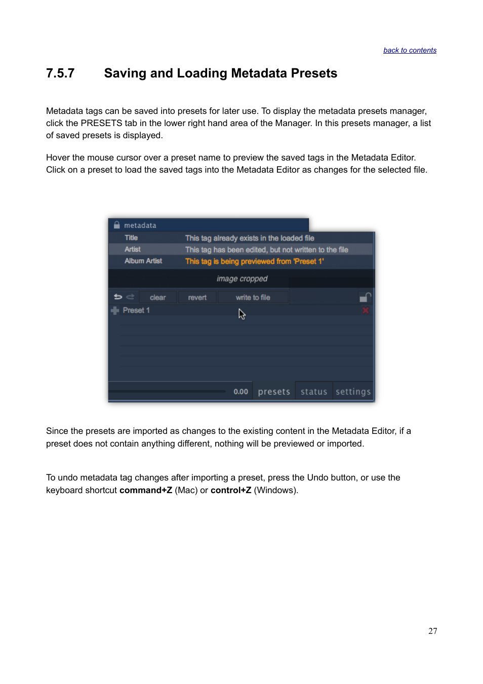 7 saving and loading metadata presets | Sonnox Fraunhofer Codec Toolbox User Manual | Page 29 / 45