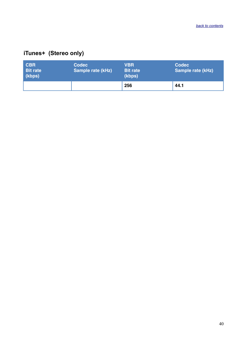 Itunes+ (stereo only) | Sonnox Fraunhofer Codec Toolbox User Manual | Page 42 / 45