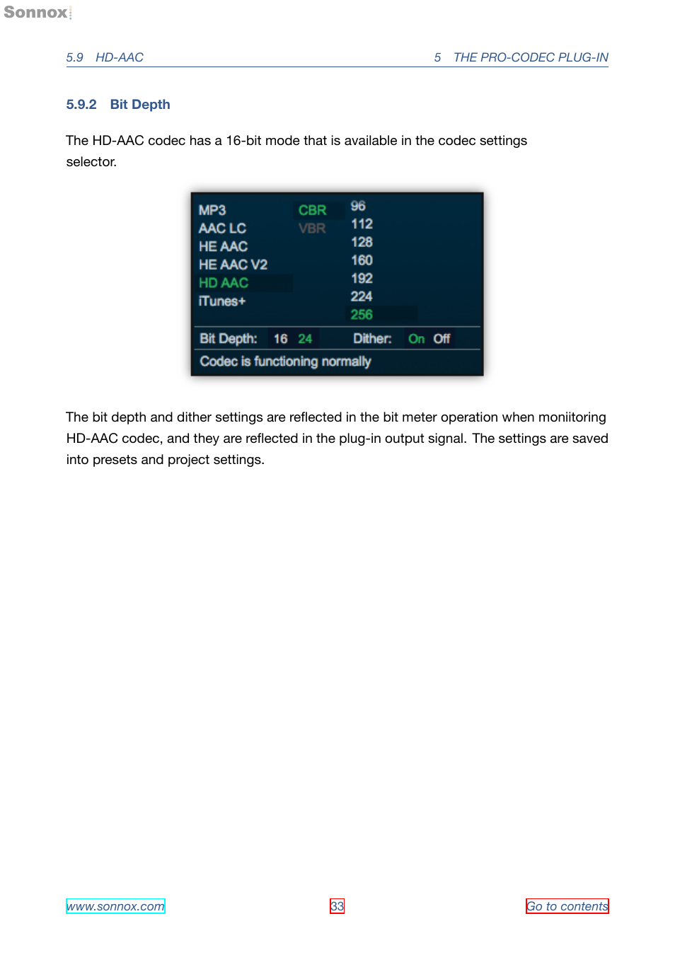 Bit depth, 2 bit depth | Sonnox Fraunhofer Pro-Codec User Manual | Page 33 / 89