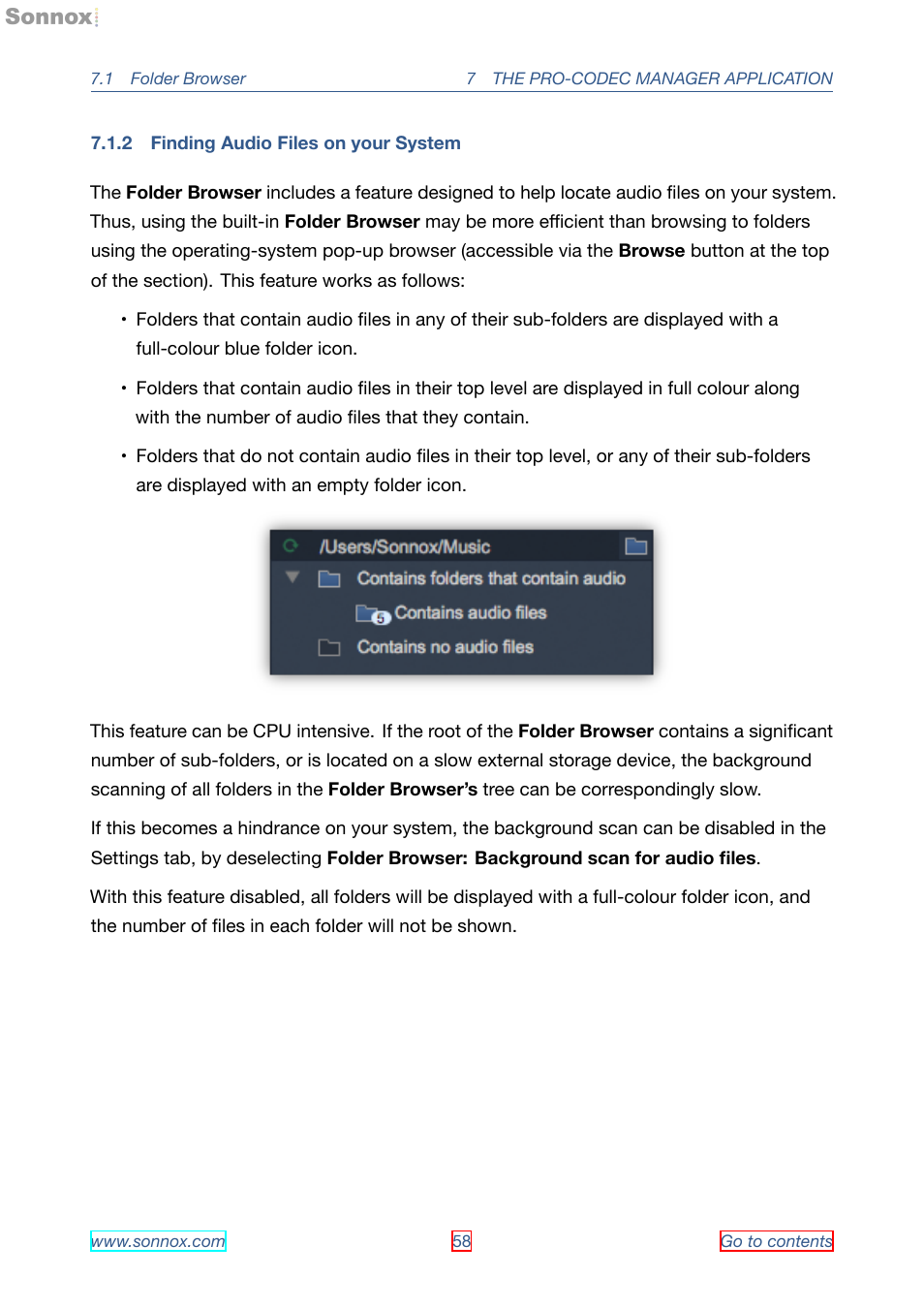 Finding audio files on your system, 2 finding audio files on your system | Sonnox Fraunhofer Pro-Codec User Manual | Page 58 / 89