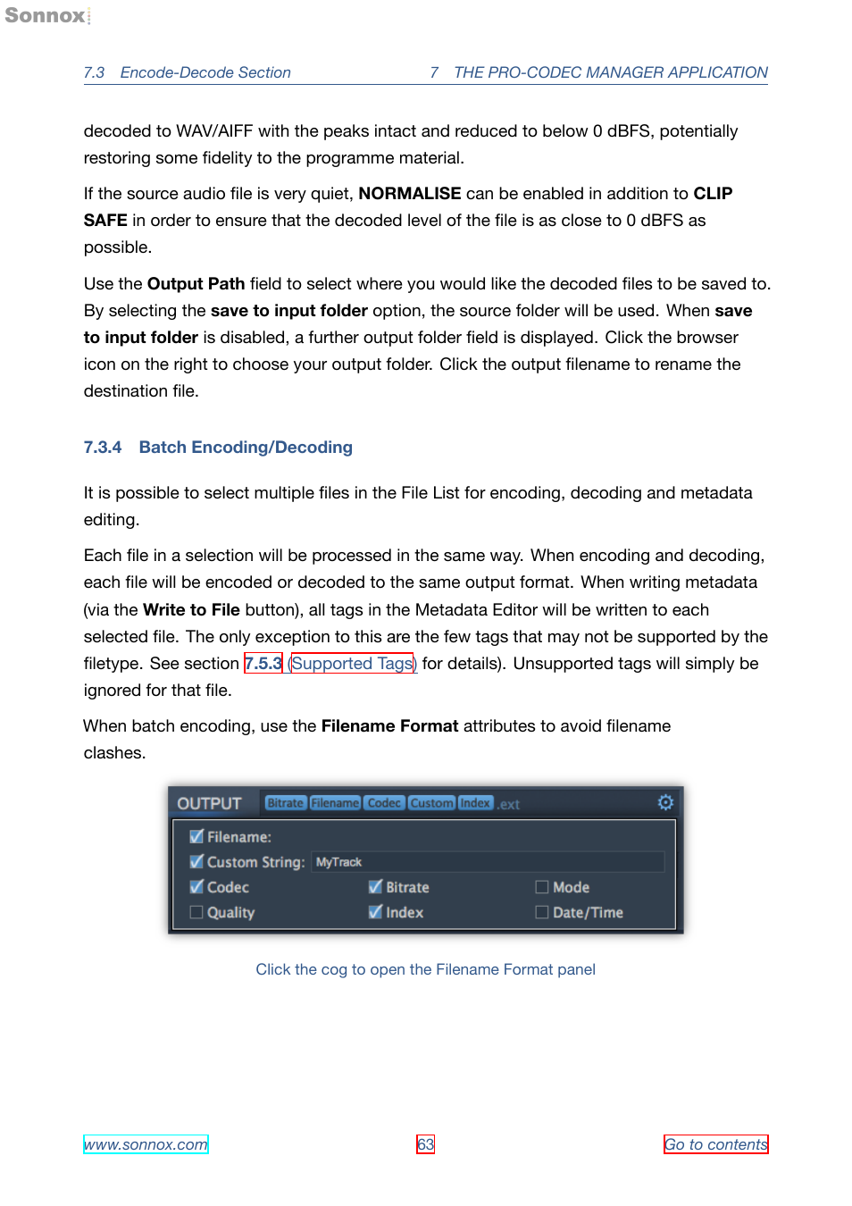 Batch encoding/decoding, 4 batch encoding/decoding | Sonnox Fraunhofer Pro-Codec User Manual | Page 63 / 89