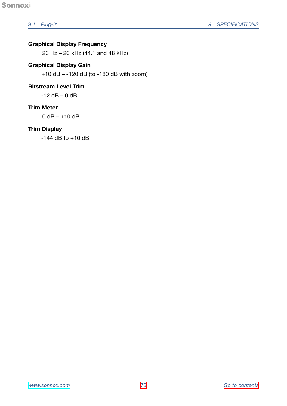 Sonnox Fraunhofer Pro-Codec User Manual | Page 76 / 89