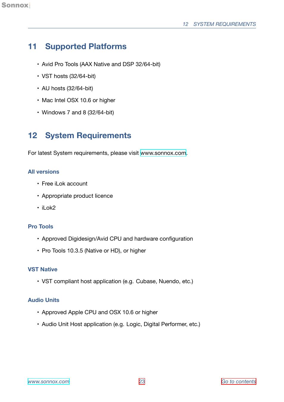 Supported platforms, System requirements, 11 supported platforms | 12 system requirements | Sonnox Oxford EQ including GML User Manual | Page 23 / 24