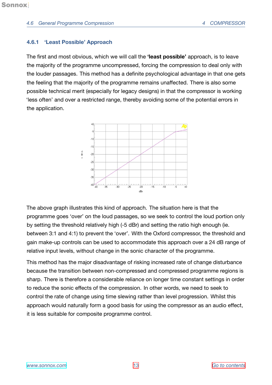 Least possible’ approach, 1 ‘least possible’ approach | Sonnox Oxford Dynamics User Manual | Page 13 / 50