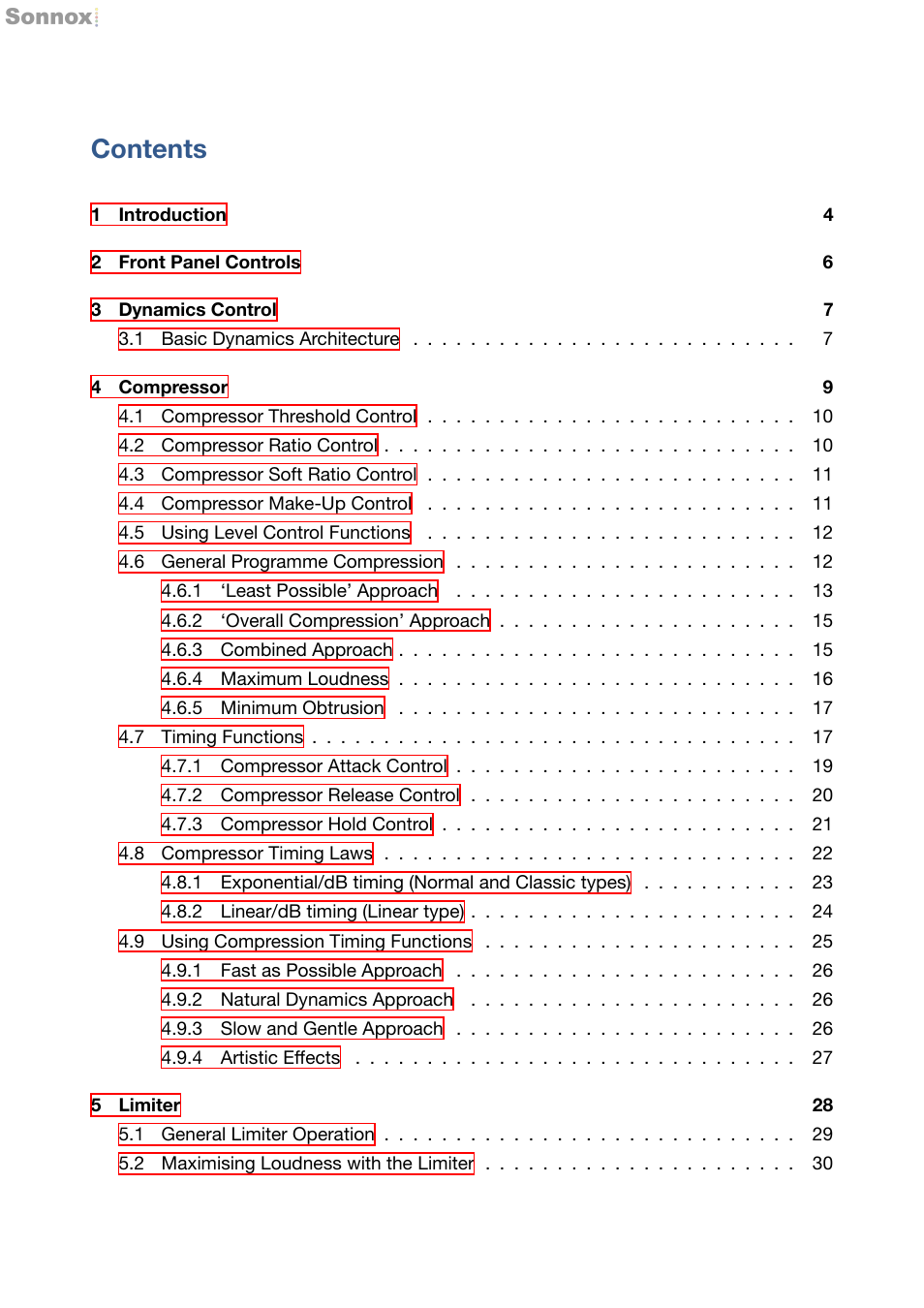 Sonnox Oxford Dynamics User Manual | Page 2 / 50