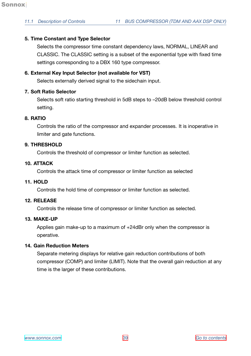 Sonnox Oxford Dynamics User Manual | Page 39 / 50
