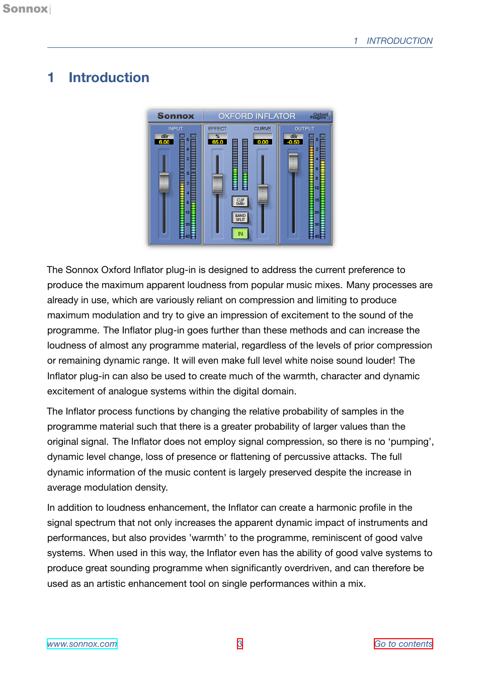 Introduction, 1 introduction | Sonnox Oxford Inflator User Manual | Page 3 / 16