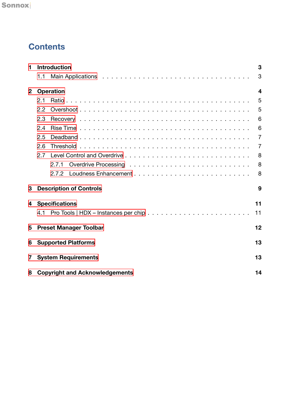 Sonnox Oxford Transient Modulator User Manual | Page 2 / 14