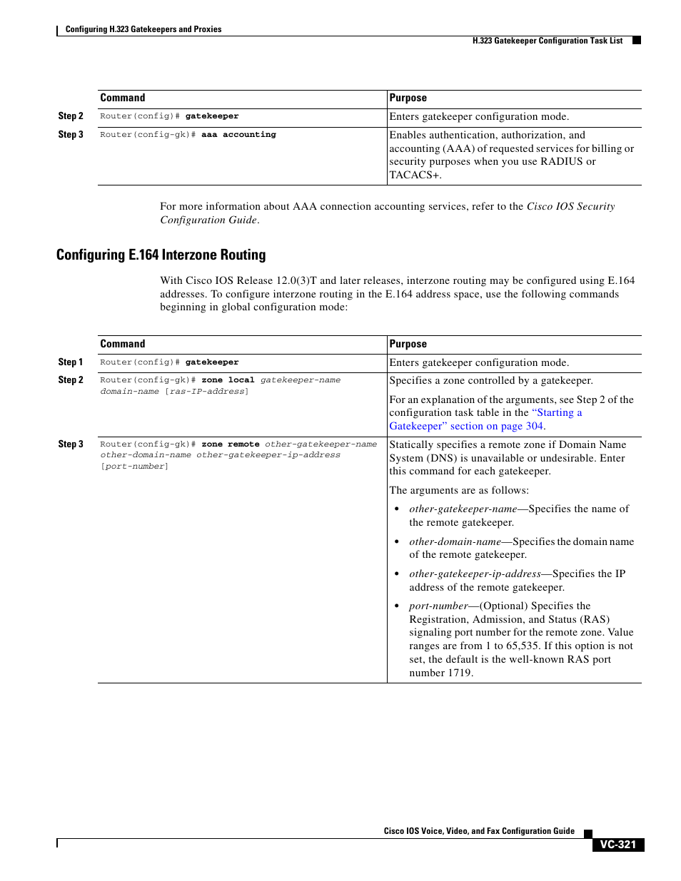 Configuring e.164 interzone routing | Cisco H.323 VC-289 User Manual | Page 33 / 76