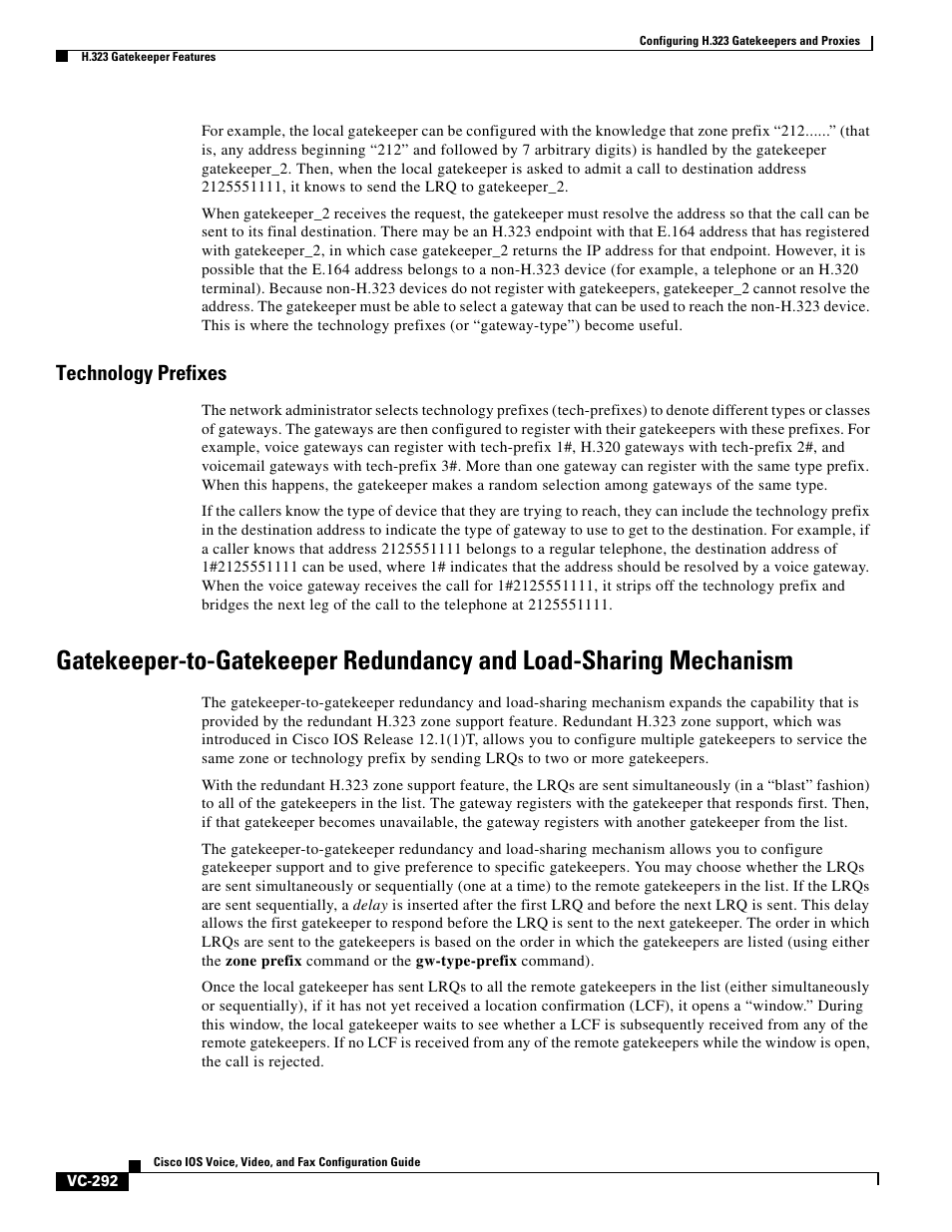 Technology prefixes | Cisco H.323 VC-289 User Manual | Page 4 / 76