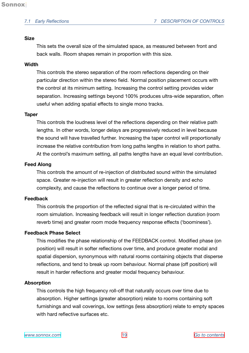 Sonnox Oxford Reverb User Manual | Page 19 / 31